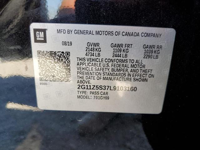 Photo 10 from auction – 2020 CHEVROLET IMPALA LT with VIN 2G11Z5S37L9103160