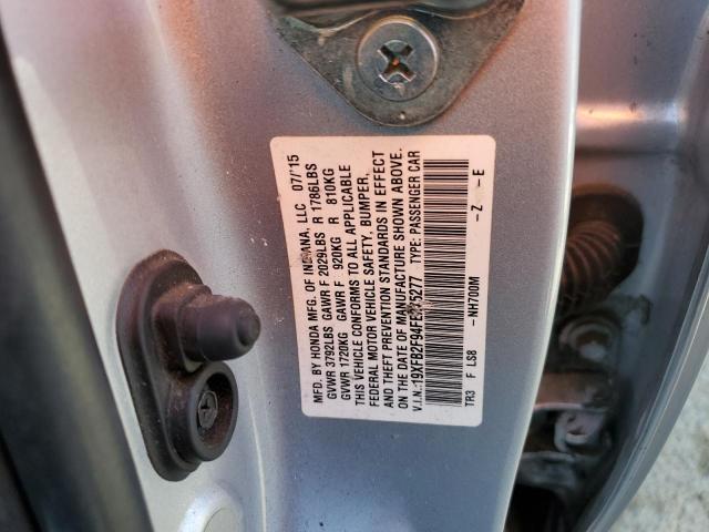 Photo 10 from auction – 2015 HONDA CIVIC EXL with VIN 19XFB2F94FE275277