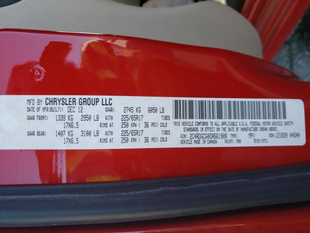 Photo 10 from auction – 2013 DODGE GRAND CARA with VIN 2C4RDGCG0DR661908