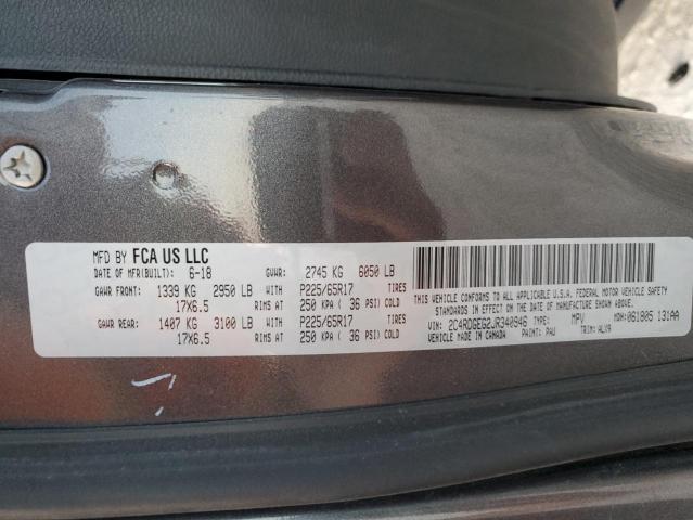 Photo 10 from auction – 2018 DODGE GRAND CARA with VIN 2C4RDGEG2JR340946