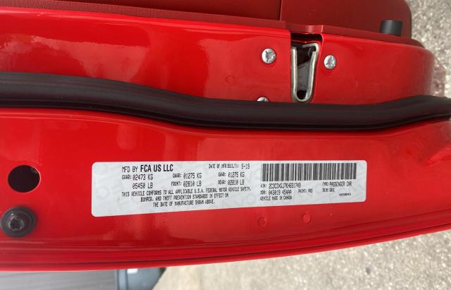 Photo 10 from auction – 2019 DODGE CHARGER SC with VIN 2C3CDXGJ7KH651749