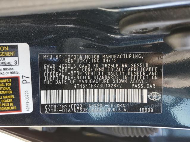 Photo 10 from auction – 2016 TOYOTA CAMRY LE with VIN 4T1BF1FK7GU132872