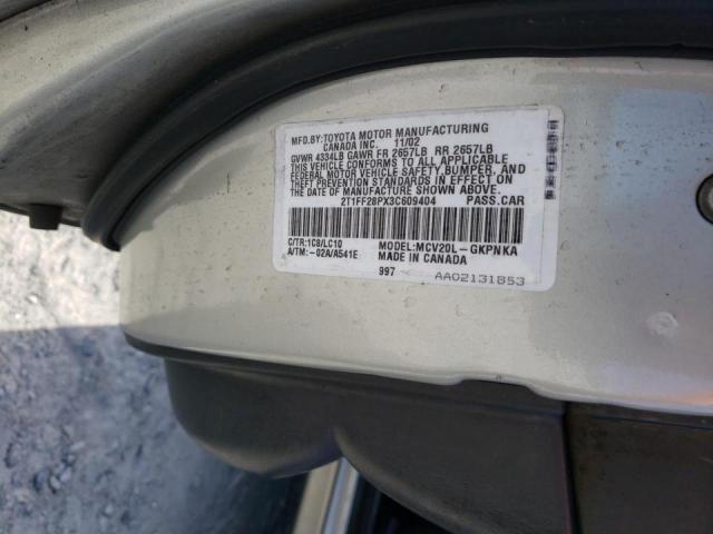 Photo 10 from auction – 2003 TOYOTA CAMRY SOLA with VIN 2T1FF28PX3C609404