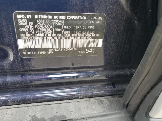 Photo 10 from auction – 2019 MITSUBISHI OUTLANDER with VIN JA4AD2A31KZ030730