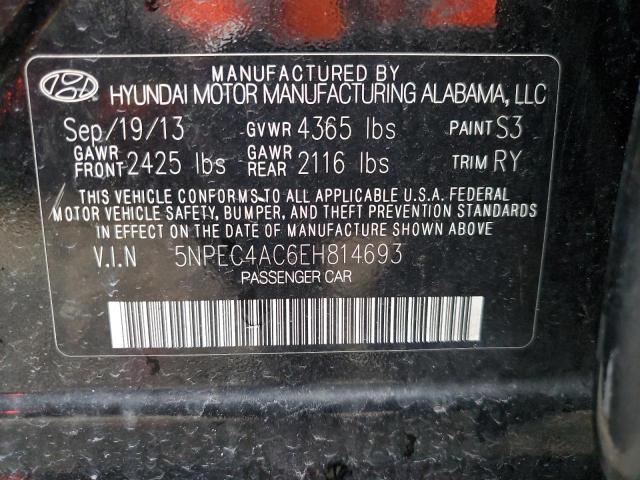 Photo 10 from auction – 2014 HYUNDAI SONATA SE with VIN 5NPEC4AC6EH814693