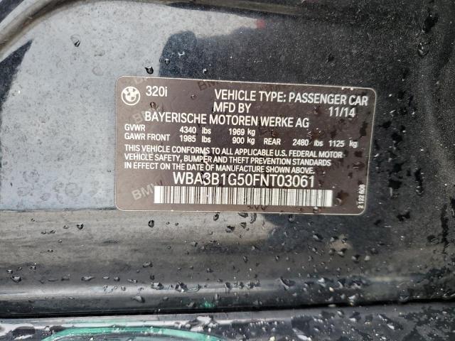 Photo 10 from auction – 2015 BMW 320 I with VIN WBA3B1G50FNT03061