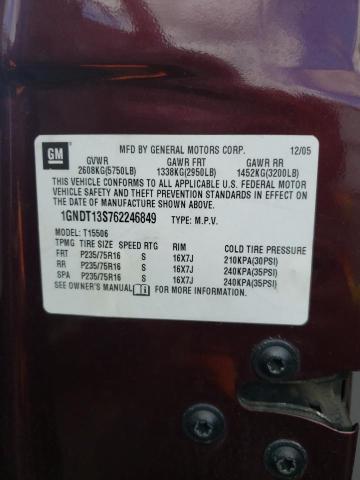 Photo 10 from auction – 2006 CHEVROLET TRAILBLAZE with VIN 1GNDT13S762246849