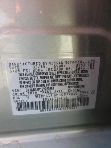 Photo 10 from auction – 2014 NISSAN SENTRA S with VIN 3N1AB7AP1EY230357