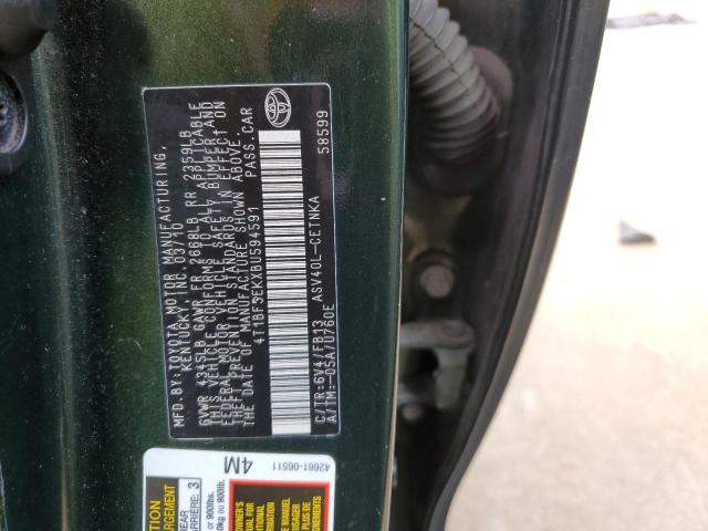Photo 10 from auction – 2011 TOYOTA CAMRY BASE with VIN 4T1BF3EKXBU594591