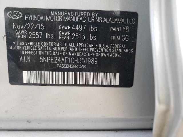 Photo 10 from auction – 2016 HYUNDAI SONATA SE with VIN 5NPE24AF1GH351989