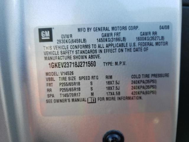 Photo 10 from auction – 2008 GMC ACADIA SLT with VIN 1GKEV23718J271560