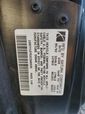 Photo 10 from auction – 2002 SATURN SC2 with VIN 1G8ZY12752Z268325