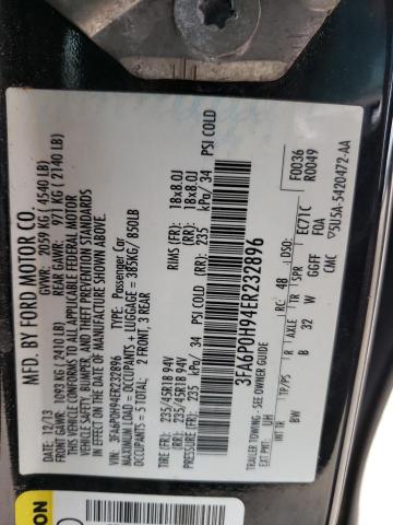 Photo 10 from auction – 2014 FORD FUSION SE with VIN 3FA6P0H94ER232896