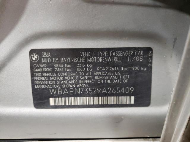 Photo 10 from auction – 2009 BMW 335 D with VIN WBAPN73529A265409