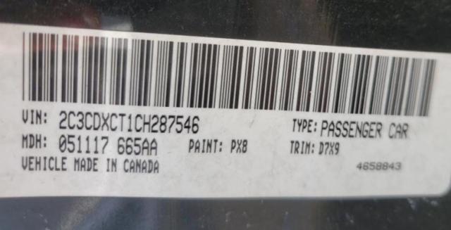 Photo 10 from auction – 2012 DODGE CHARGER R/ with VIN 2C3CDXCT1CH287546