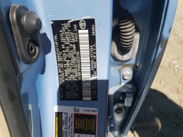 Photo 10 from auction – 2012 TOYOTA CAMRY with VIN 4T1BF1FK8CU622795
