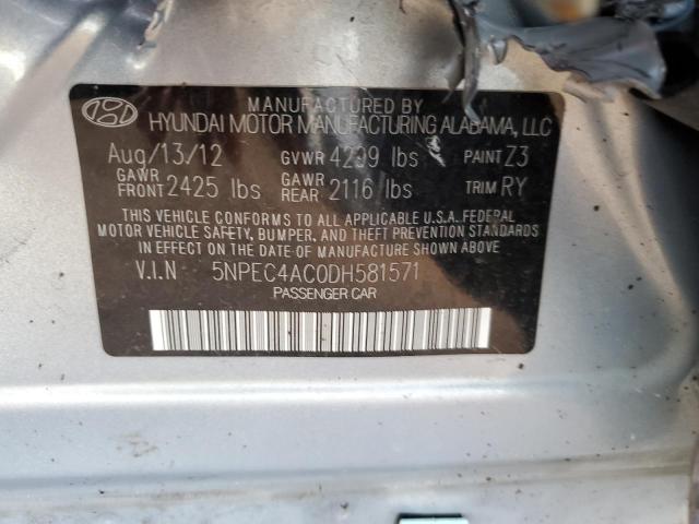 Photo 10 from auction – 2013 HYUNDAI SONATA SE with VIN 5NPEC4AC0DH581571