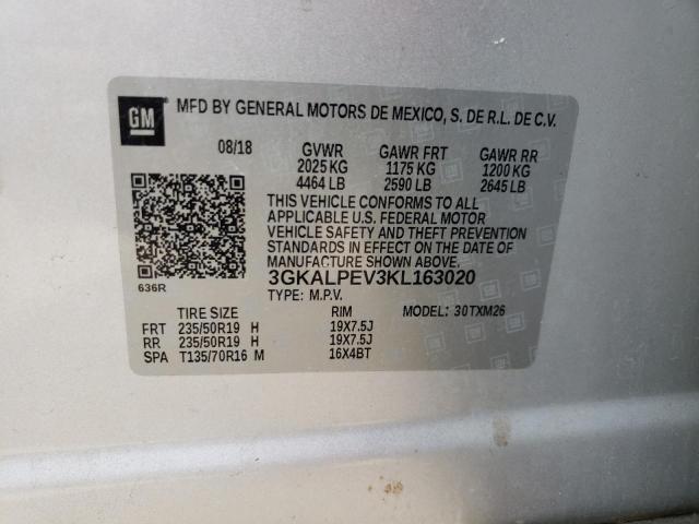 Photo 10 from auction – 2019 GMC TERRAIN SL with VIN 3GKALPEV3KL163020