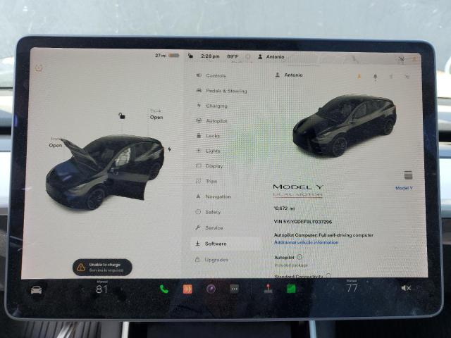 Photo 8 from auction – 2020 TESLA MODEL Y with VIN 5YJYGDEF9LF037296