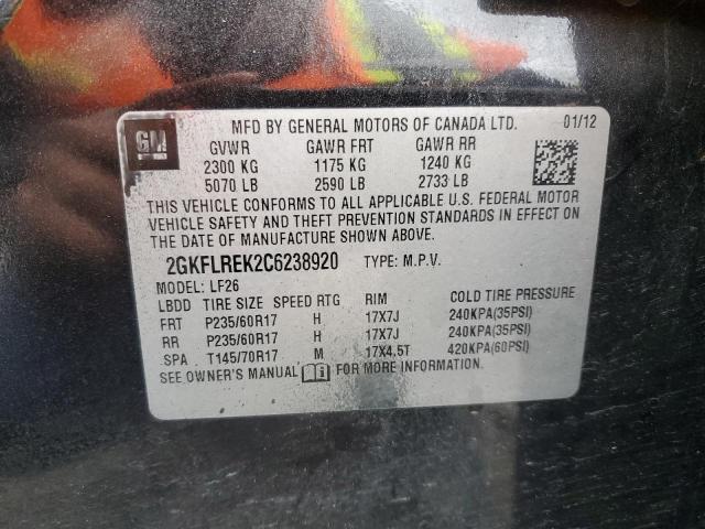 Photo 10 from auction – 2012 GMC TERRAIN SL with VIN 2GKFLREK2C6238920
