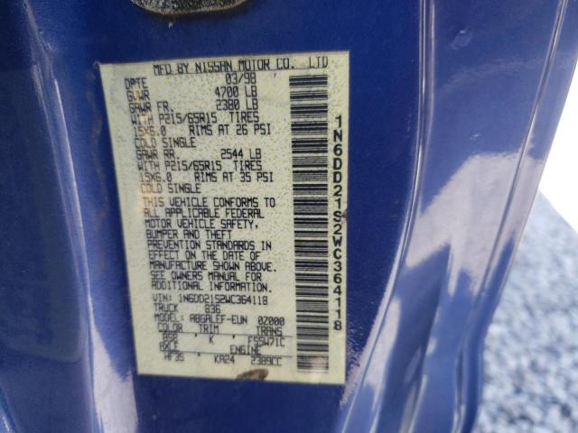 Photo 10 from auction – 1998 NISSAN FRONTIER X with VIN 1N6DD21S2WC364118