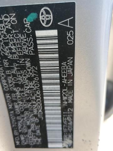 Photo 10 from auction – 2006 TOYOTA PRIUS with VIN JTDKB20U067076772