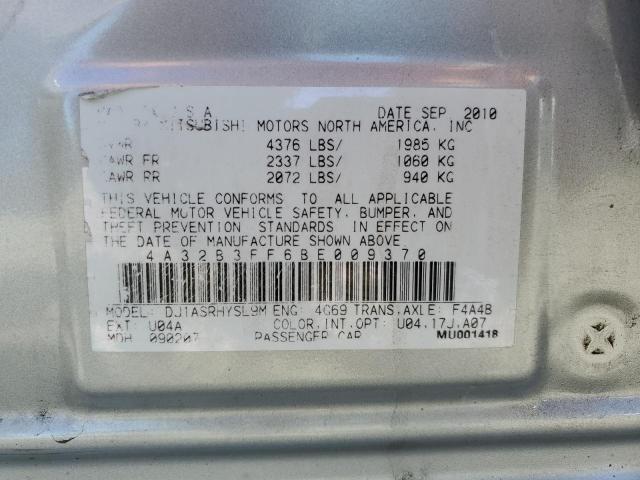 Photo 10 from auction – 2011 MITSUBISHI GALANT ES with VIN 4A32B3FF6BE009370