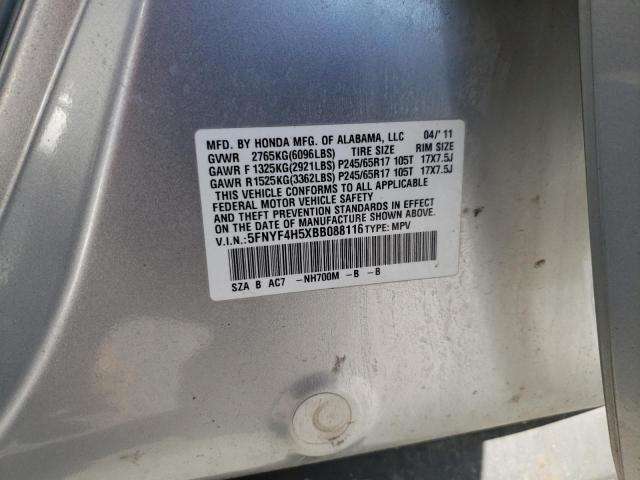 Photo 10 from auction – 2011 HONDA PILOT EXL with VIN 5FNYF4H5XBB088116