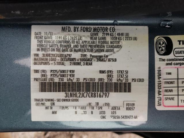Photo 10 from auction – 2012 LINCOLN MKZ with VIN 3LNHL2JC7CR816797