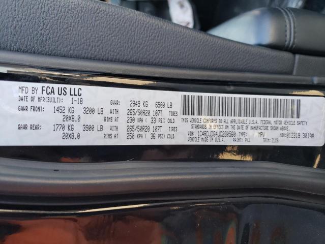 Photo 10 from auction – 2018 DODGE DURANGO GT with VIN 1C4RDJDG4JC290560