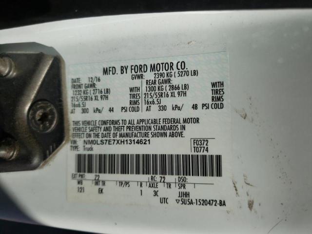 Photo 10 from auction – 2017 FORD TRANSIT CO with VIN NM0LS7E7XH1314621