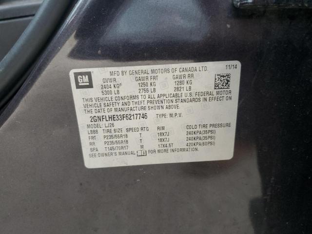 Photo 10 from auction – 2015 CHEVROLET EQUINOX LT with VIN 2GNFLHE33F6217746
