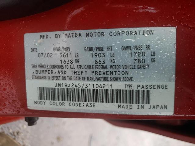 Photo 10 from auction – 2003 MAZDA PROTEGE PR with VIN JM1BJ245731106211