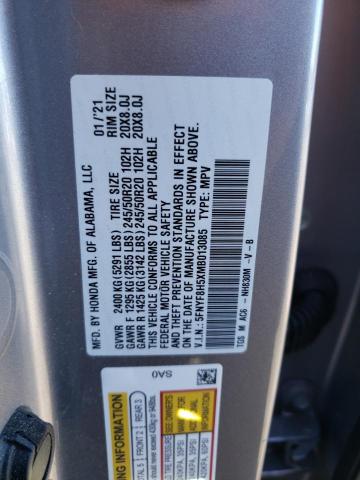 Photo 10 from auction – 2021 HONDA PASSPORT E with VIN 5FNYF8H5XMB013085