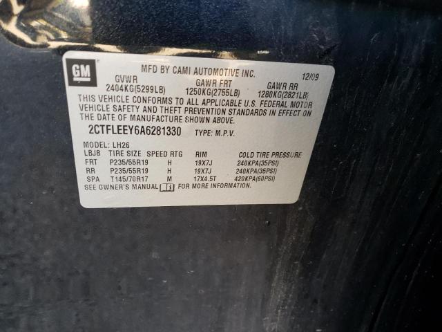 Photo 10 from auction – 2010 GMC TERRAIN SL with VIN 2CTFLEEY6A6281330
