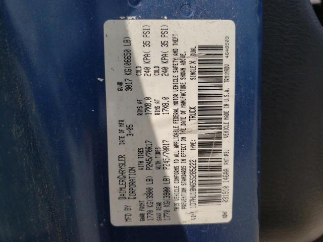 Photo 10 from auction – 2005 RAM RAM with VIN 1D7HU18N65S285222