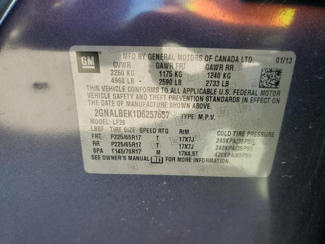 Photo 10 from auction – 2013 CHEVROLET EQUINOX LS with VIN 2GNALBEK1D6257657