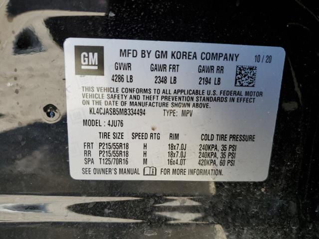 Photo 10 from auction – 2021 BUICK ENCORE PRE with VIN KL4CJASB5MB334494