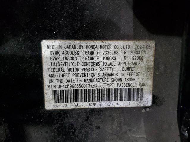 Photo 10 from auction – 2005 ACURA TSX with VIN JH4CL96855C013787