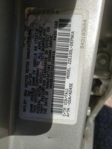 Photo 10 from auction – 2003 TOYOTA CORROLA with VIN 1NXBR32E33Z164814