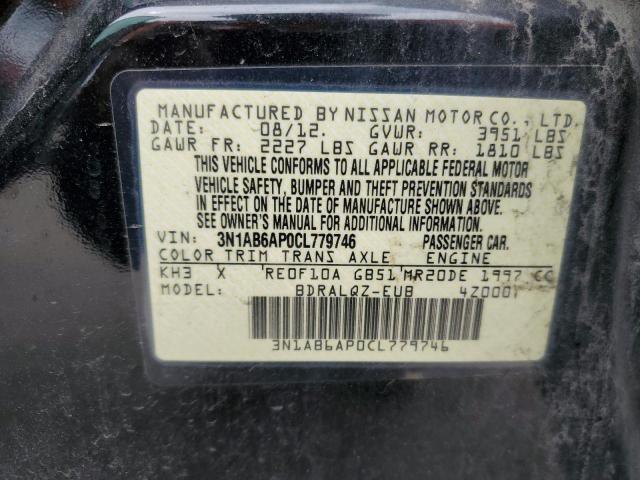 Photo 10 from auction – 2012 NISSAN SENTRA 2.0 with VIN 3N1AB6AP0CL779746