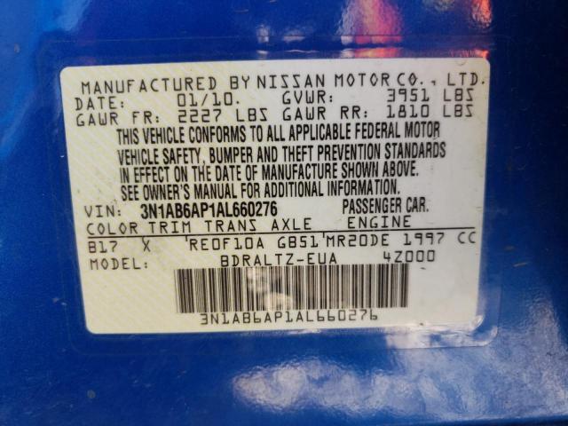 Photo 10 from auction – 2010 NISSAN SENTRA 2.0 with VIN 3N1AB6AP1AL660276