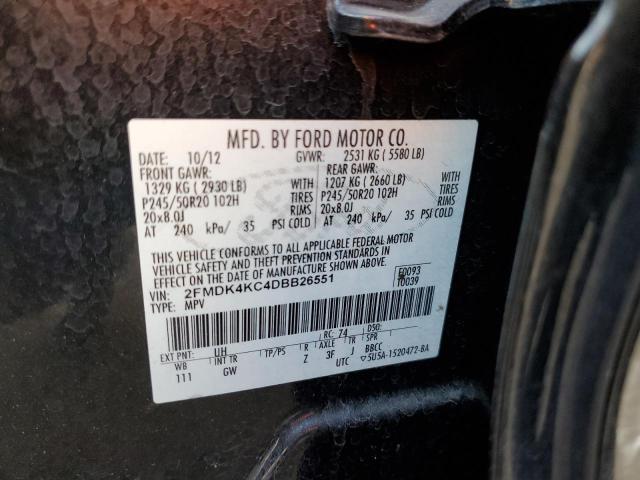 Photo 10 from auction – 2013 FORD EDGE LIMIT with VIN 2FMDK4KC4DBB26551