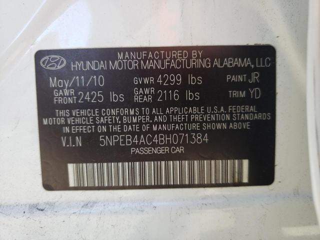 Photo 10 from auction – 2011 HYUNDAI SONATA with VIN 5NPEB4AC4BH071384