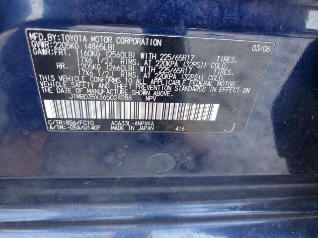 Photo 10 from auction – 2006 TOYOTA RAV4 with VIN JTMBD35V365024288
