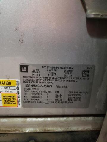 Photo 10 from auction – 2015 BUICK ENCLAVE with VIN 5GAKRBKD3FJ350429