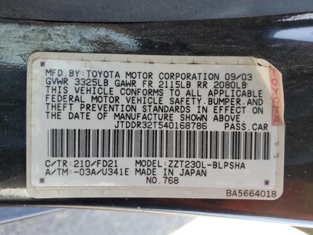 Photo 10 from auction – 2004 TOYOTA CELICA GT with VIN JTDDR32T540168786