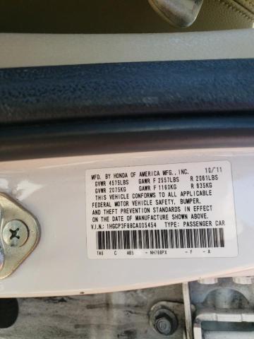 Photo 10 from auction – 2012 HONDA ACCORD EXL with VIN 1HGCP3F88CA005454