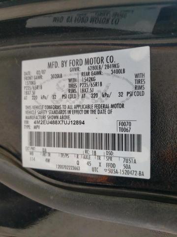 Photo 10 from auction – 2007 MERCURY MOUNTAINEE with VIN 4M2EU488X7UJ12894
