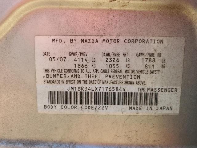 Photo 10 from auction – 2007 MAZDA SPEED 3 with VIN JM1BK34LX71765844